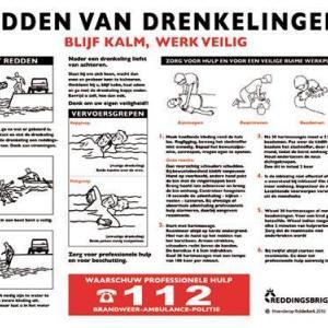 Bord Redden van Drenkelingen | plaat 390 x 300 mm | R.O.S.R.