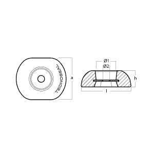 Alternative view of Tecnoseal Roerblad Anode (disc/bol) | 100 mm | ZINK