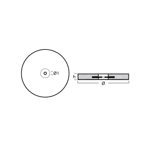 Alternative view of Tecnoseal Roerblad Anode (disc) 230 mm aluminium