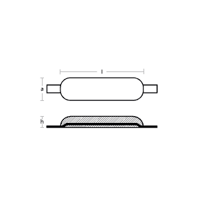 Alternative view of Tecnoseal Zink Anode 200 mm | 1.8 kg | met lasstrip