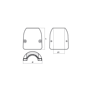 Alternative view of Tecnoseal Schroefas anode 35 mm Aluminium | Heavy Duty uitvoering