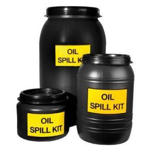 Alternative view of Oil Spill KIT in 30 liter drum