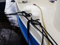 Landvast 12 mm x 6 meter met oogsplits (zwart/navy)
