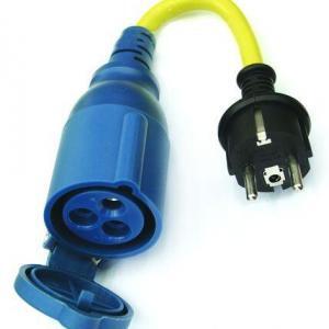 Schuko CEE adapter voor walstroomkabel L = 30 cm, 16A - 250V