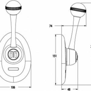Alternative view of Morse CH2850 Motorbediening zijcontrol