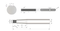 RVS Duplex Schroefas 45 mm