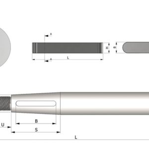 RVS Duplex Schroefas 45 mm