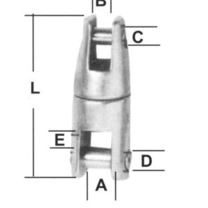 Alternative view of Ankerketting Wartel RVS316 | 10-12 mm | draaibaar