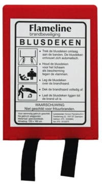Flameline Blusdeken | 120 x 180 cm | in box en met wandhouder