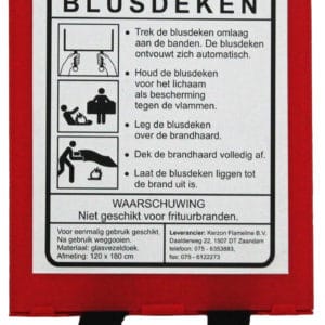 Flameline Blusdeken | 120 x 180 cm | in box en met wandhouder
