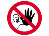 Bord "verboden toegang voor onbevoegden" | hand | ROSR | 65 x 65 cm