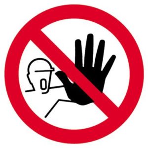 Bord "verboden toegang voor onbevoegden" | hand | ROSR | 65 x 65 cm