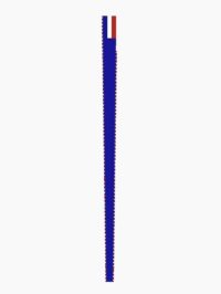 Masttopwimpel Blauw met franje