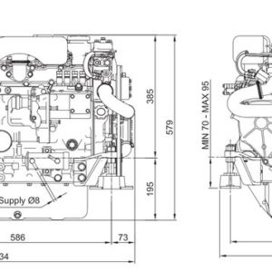 Alternative view of Craftsman Marine CM4.52 scheepsdieselmotor