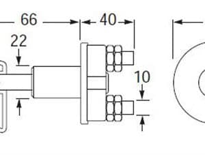 Alternative view of Hella Marine HM2843-013 Hoofdstroomschakelaar 500A | Zeewaterbestendig