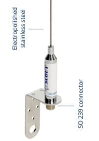 Scout RVS VHF Marifoonantenne