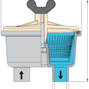 Alternative view of VETUS Koelwaterfilter type 150 | voor 28,5 mm slang