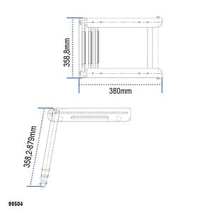 Alternative view of Zwemtrap Telescopisch RVS316 inschuifbaar