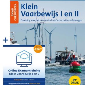 ANWB combi Cursusboek Klein Vaarbewijs I en II met Online Examentraining