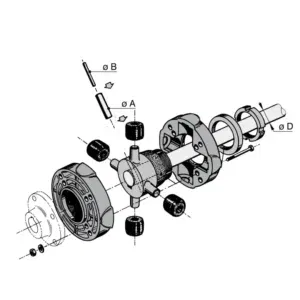 Alternative view of VETUS Flexibele Koppeling type 6 | KO51 / KO52 / KO53