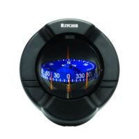 Ritchie Compass Venture SR-2 Bulkhead | Blauwe kompasroos | Zwarte behuizing