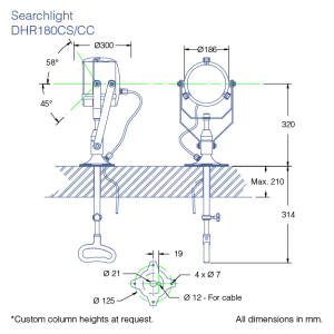 Alternative view of DHR180CS Zoeklicht Handbediend