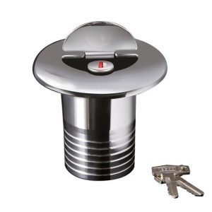 Hollex Dekdop DIESEL met slot | Chroom/Messing | Ø 38 of 50 mm