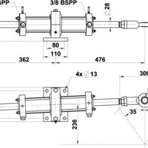 Alternative view of Lecomble & Schmitt Stuurcilinder 60 DT LC456 | 330 KGM | 664 cc