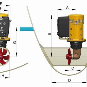 Alternative view of VETUS BOW4512D Boegschroef 45 kgf | 12 Volt | 125 mm tunneldiameter