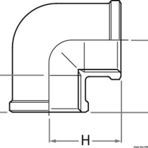 Alternative view of Guidi Bronzen Bocht bi/bi 90°