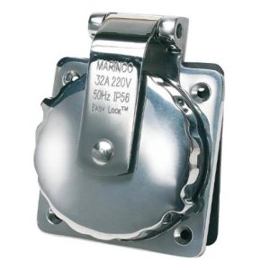 Marinco Easy Lock 16A Contactdoos RVS
