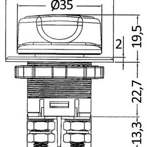 Alternative view of Osculati Compacte Hoofdstroomschakelaar Inbouw