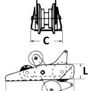 Alternative view of Osculati RVS Boegrol | 35 cm | voor ankers tot 15 kg