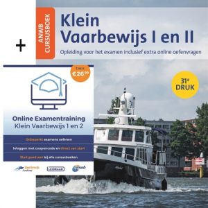 ANWB Combi Cursusboek Klein Vaarbewijs I en II met Online Examentraining