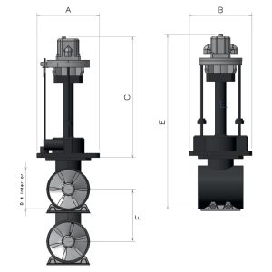 Alternative view of Max Power Electric VIP 150 Retractable Thruster