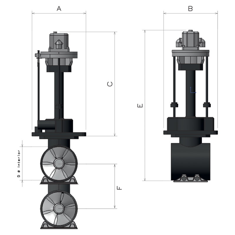 Max Power VIP 250 Retractable Thruster Electric - Afbeelding 2