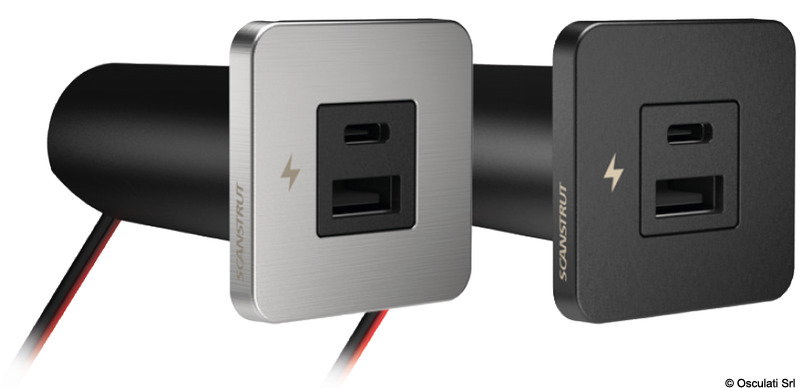 Scanstrut SC-TILE-10 USB A & C poort | mat zwart - Afbeelding 2