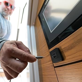 Scanstrut SC-TILE-10 USB A & C poort | mat zwart - Afbeelding 3
