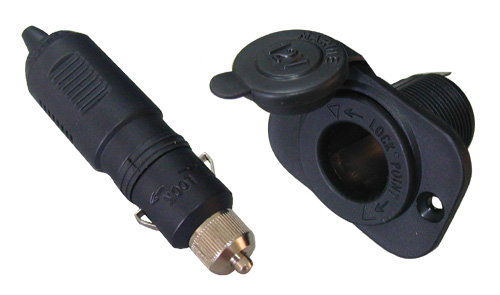 12V Inbouw stopcontact + stekker